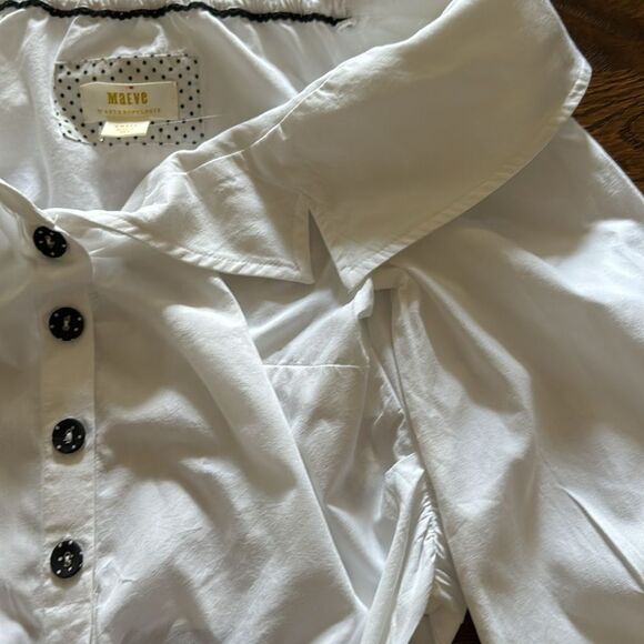 Maeve Cropped Tie-Front Blouse by Anthropologie - Picture 15 of 16